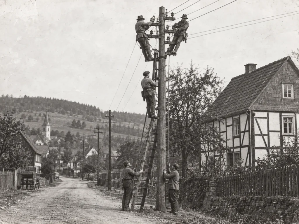 Erster Strom im Bergischen (KI-Bild)